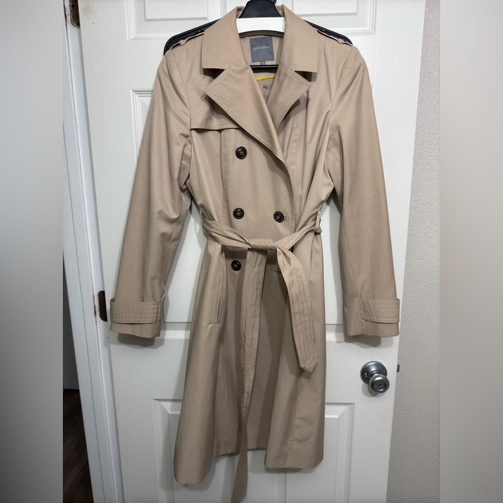 PRINCIPLES tan trench coat